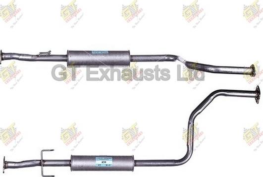 GT Exhausts GRR256 - Средний глушитель выхлопных газов autospares.lv