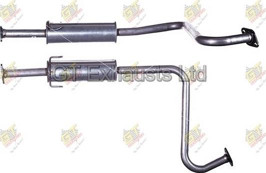 GT Exhausts GRR252 - Средний глушитель выхлопных газов autospares.lv