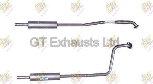 GT Exhausts GTY597 - Средний глушитель выхлопных газов autospares.lv