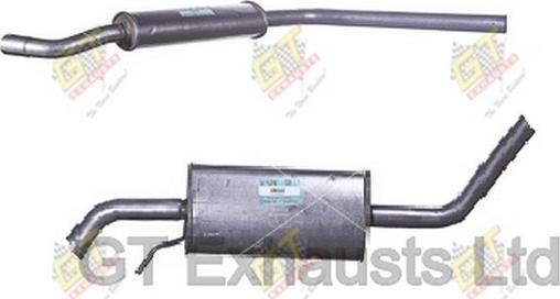GT Exhausts GVW576 - Средний глушитель выхлопных газов autospares.lv