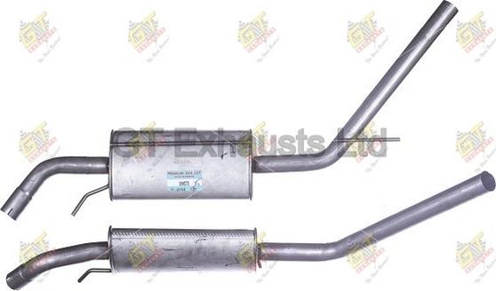 GT Exhausts GVW573 - Средний глушитель выхлопных газов autospares.lv