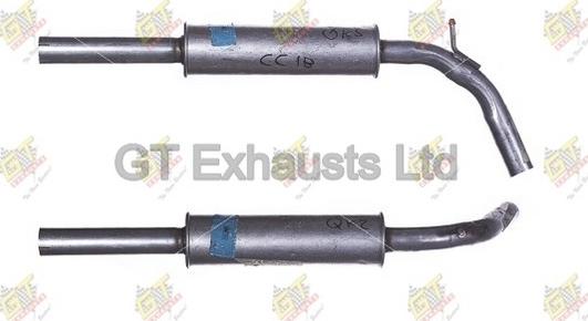 GT Exhausts GVW390 - Средний глушитель выхлопных газов autospares.lv