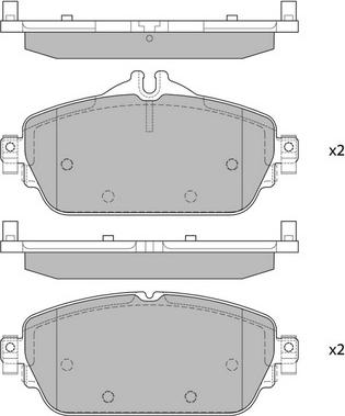 Hagen GP4044 - Тормозные колодки, дисковые, комплект autospares.lv