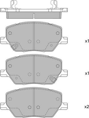 Hagen GP4006 - Тормозные колодки, дисковые, комплект autospares.lv