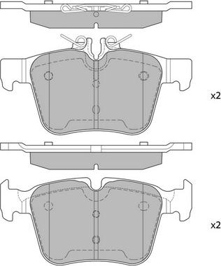 Hagen GP4002 - Тормозные колодки, дисковые, комплект autospares.lv