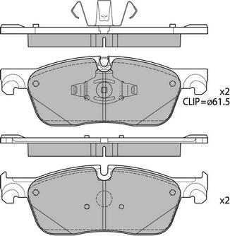 Hagen GP4279 - Тормозные колодки, дисковые, комплект autospares.lv