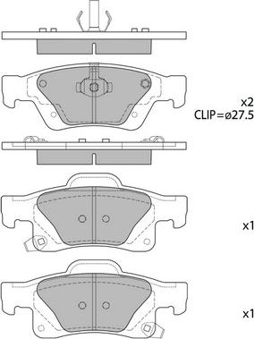 Hagen GP1946 - Тормозные колодки, дисковые, комплект autospares.lv