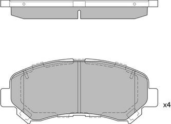 Mando MPN19 - Тормозные колодки, дисковые, комплект autospares.lv