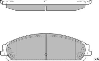 Hagen GP1509 - Тормозные колодки, дисковые, комплект autospares.lv