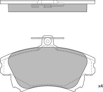 Hagen GP1530 - Тормозные колодки, дисковые, комплект autospares.lv