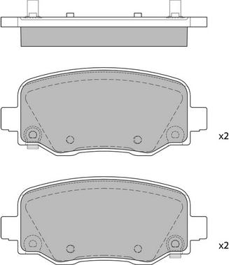 Hagen GP1858 - Тормозные колодки, дисковые, комплект autospares.lv