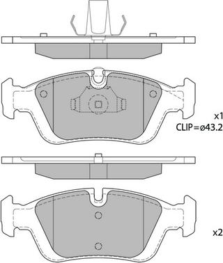 Hagen GP1388 - Тормозные колодки, дисковые, комплект autospares.lv