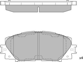 Hagen GP1377A - Тормозные колодки, дисковые, комплект autospares.lv