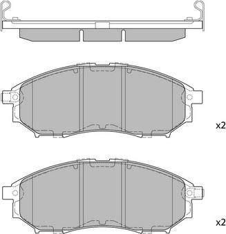 Hagen GP1249 - Тормозные колодки, дисковые, комплект autospares.lv