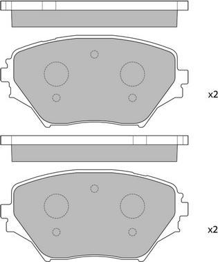 Quinton Hazell 7357 - Тормозные колодки, дисковые, комплект autospares.lv