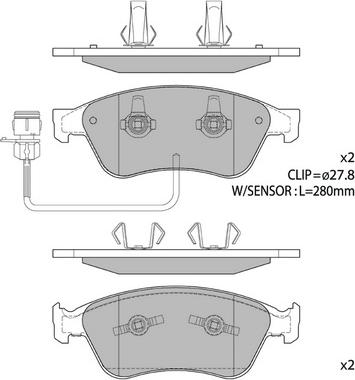 Hagen GP1788 - Тормозные колодки, дисковые, комплект autospares.lv