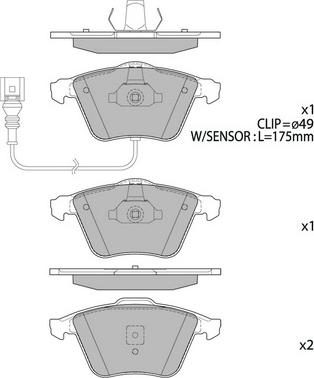 Hagen GP2446 - Тормозные колодки, дисковые, комплект autospares.lv