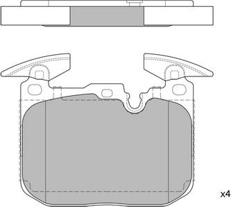 Hagen GP2402 - Тормозные колодки, дисковые, комплект autospares.lv