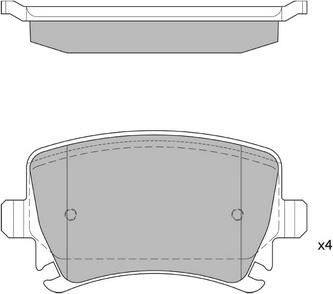 Hagen GP2099 - Тормозные колодки, дисковые, комплект autospares.lv