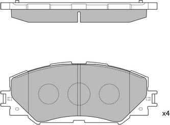 Alanko 10300140 - Тормозные колодки, дисковые, комплект autospares.lv