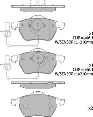 Hagen GP2001A - Тормозные колодки, дисковые, комплект autospares.lv