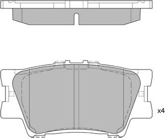 Hagen GP2081 - Тормозные колодки, дисковые, комплект autospares.lv