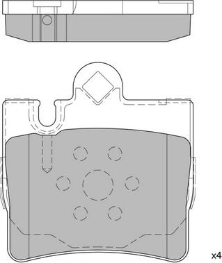 Hagen GP2192 - Тормозные колодки, дисковые, комплект autospares.lv