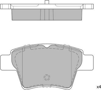 Hagen GP2153 - Тормозные колодки, дисковые, комплект autospares.lv