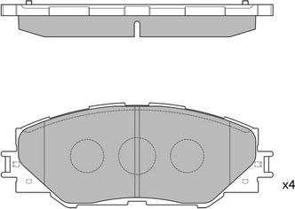 Hagen GP2138 - Тормозные колодки, дисковые, комплект autospares.lv