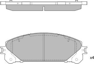 Hagen GP2137 - Тормозные колодки, дисковые, комплект autospares.lv