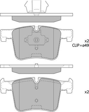 Hagen GP2344 - Тормозные колодки, дисковые, комплект autospares.lv