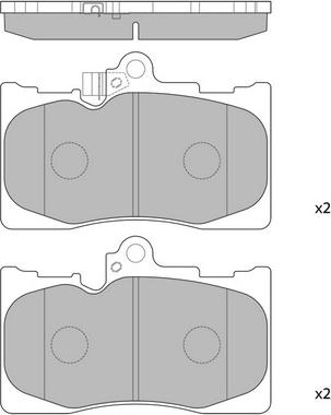 Hagen GP2302 - Тормозные колодки, дисковые, комплект autospares.lv