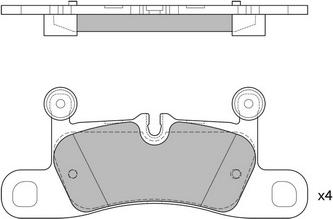 Hagen GP2319 - Тормозные колодки, дисковые, комплект autospares.lv