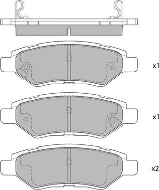 Hagen GP2252 - Тормозные колодки, дисковые, комплект autospares.lv