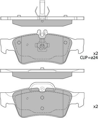 Hagen GP2209 - Тормозные колодки, дисковые, комплект autospares.lv