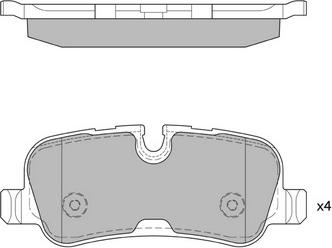 Hagen GP2234 - Тормозные колодки, дисковые, комплект autospares.lv