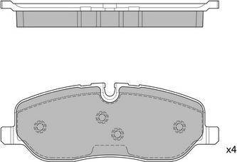 Hagen GP2236 - Тормозные колодки, дисковые, комплект autospares.lv