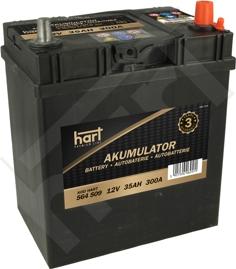 Hart 564 509 - Стартерная аккумуляторная батарея, АКБ autospares.lv