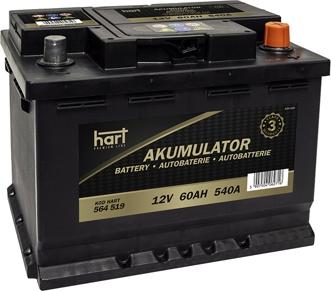 Hart 564 519 - Стартерная аккумуляторная батарея, АКБ autospares.lv