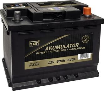 Hart 564 521 - Стартерная аккумуляторная батарея, АКБ autospares.lv