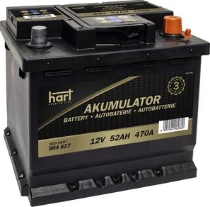Hart 564 527 - Стартерная аккумуляторная батарея, АКБ autospares.lv