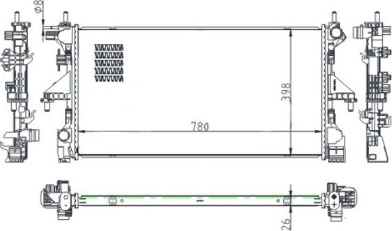 Hart 643 013 - Радиатор, охлаждение двигателя autospares.lv