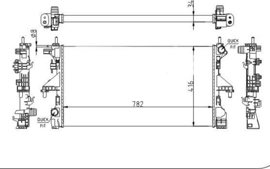 Hart 642 967 - Радиатор, охлаждение двигателя autospares.lv