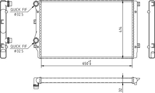 Hart 605 992 - Радиатор, охлаждение двигателя autospares.lv