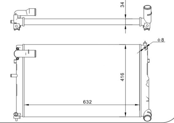 Hart 605 988 - Радиатор, охлаждение двигателя autospares.lv