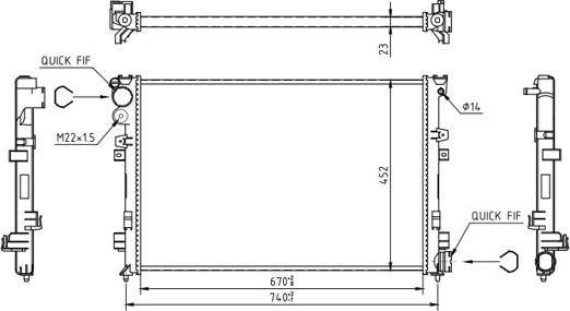 Hart 605 935 - Радиатор, охлаждение двигателя autospares.lv