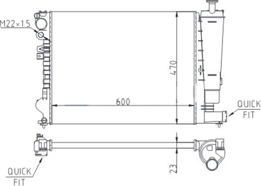 Hart 605 977 - Радиатор, охлаждение двигателя autospares.lv