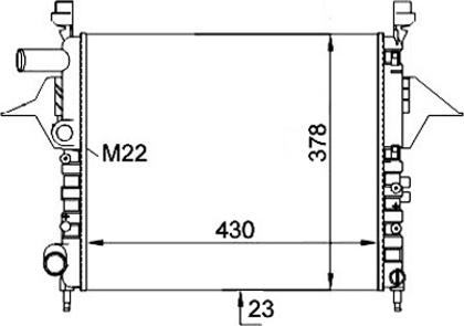 Hart 605 595 - Радиатор, охлаждение двигателя autospares.lv