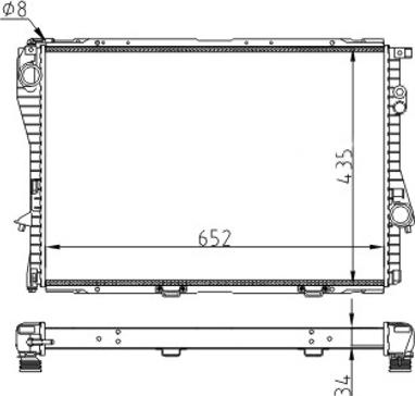 Hart 605 667 - Радиатор, охлаждение двигателя autospares.lv