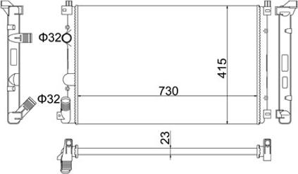 Hart 605 896 - Радиатор, охлаждение двигателя autospares.lv